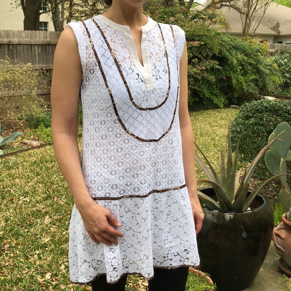 White lace dress by BCBGMaxazria